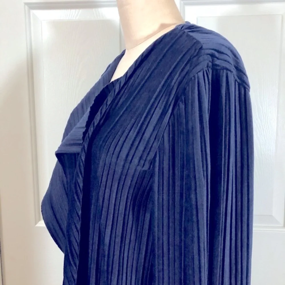 J.O.A Duster Velvet Cardigan Draped Jacket Size Medium - Picture 9 of 15